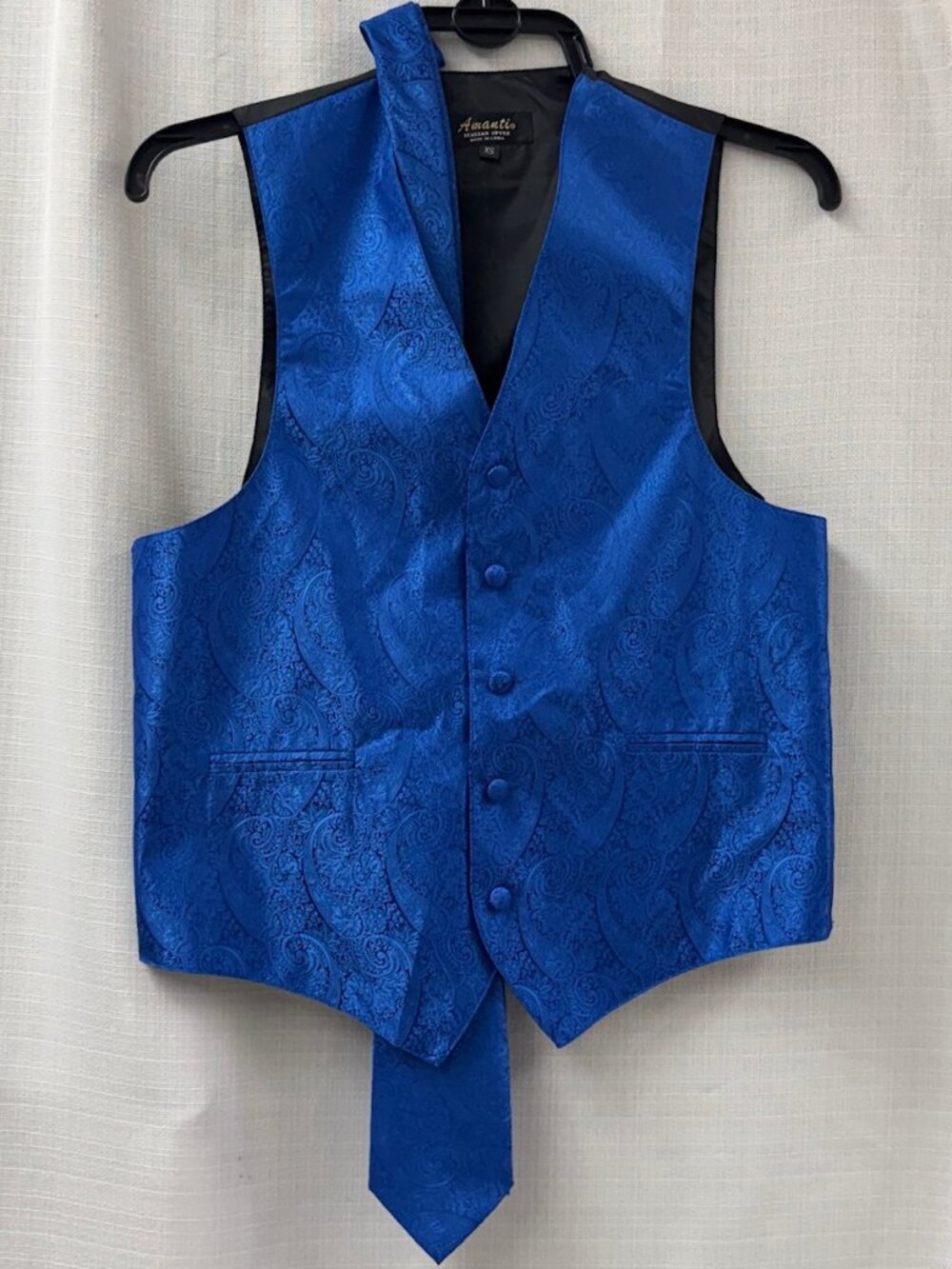 NWOT Royal Blue Vest Set - XS